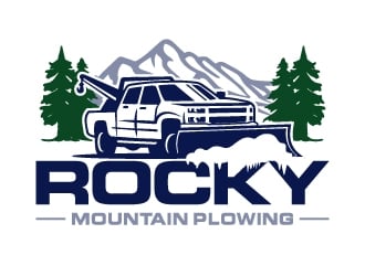 Rocky Mountain Plowing logo design by ORPiXELSTUDIOS