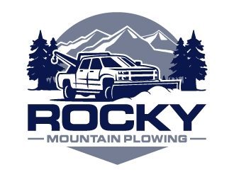 Rocky Mountain Plowing logo design by ORPiXELSTUDIOS