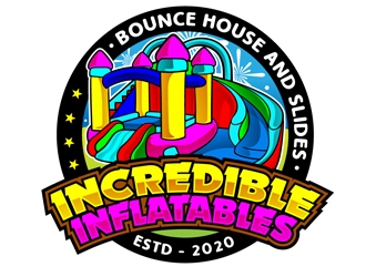 Incredible Inflatables Bounce House and Slides logo design by DreamLogoDesign