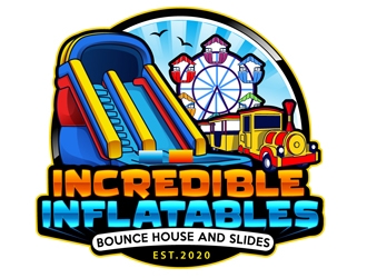 Incredible Inflatables Bounce House and Slides logo design by DreamLogoDesign