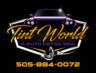 TINT WORLD & AUTO DETAIL SPA logo design by daywalker