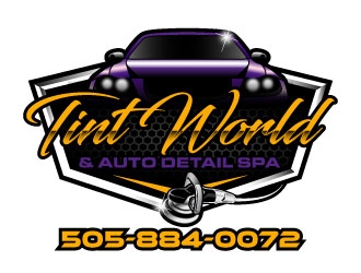 TINT WORLD & AUTO DETAIL SPA logo design by daywalker