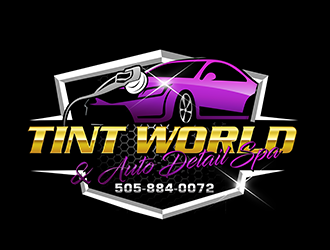 TINT WORLD & AUTO DETAIL SPA logo design by 3Dlogos