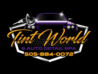 TINT WORLD & AUTO DETAIL SPA logo design by daywalker