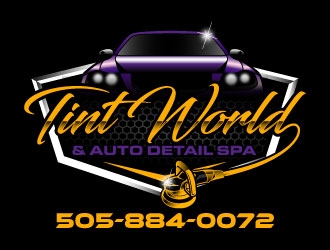 TINT WORLD & AUTO DETAIL SPA logo design by daywalker