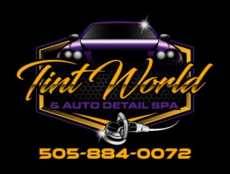 TINT WORLD & AUTO DETAIL SPA logo design by daywalker