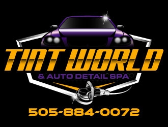 TINT WORLD & AUTO DETAIL SPA logo design by daywalker