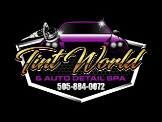 TINT WORLD & AUTO DETAIL SPA logo design by daywalker