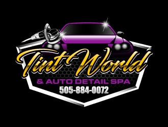 TINT WORLD & AUTO DETAIL SPA logo design by daywalker