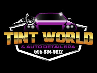 TINT WORLD & AUTO DETAIL SPA logo design by daywalker