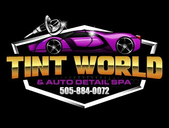 TINT WORLD & AUTO DETAIL SPA logo design by daywalker