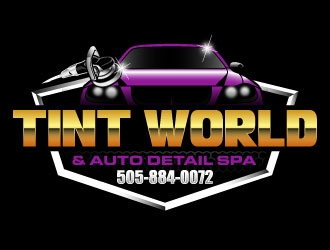 TINT WORLD & AUTO DETAIL SPA logo design by daywalker