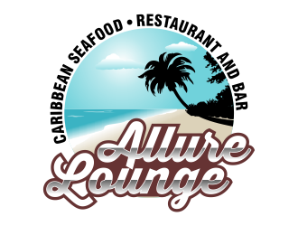 ALLURE LOUNGE (CARIBBEAN SEAFOOD RESTAURANT AND BAR) logo design by Kruger