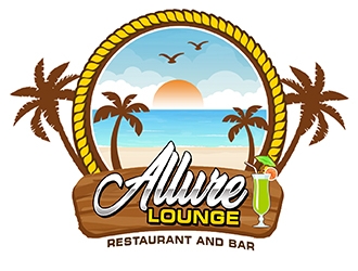 ALLURE LOUNGE (CARIBBEAN SEAFOOD RESTAURANT AND BAR) logo design by PrimalGraphics