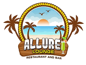 ALLURE LOUNGE (CARIBBEAN SEAFOOD RESTAURANT AND BAR) logo design by PrimalGraphics