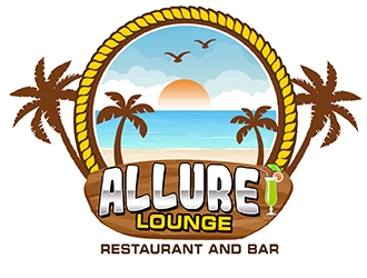 ALLURE LOUNGE (CARIBBEAN SEAFOOD RESTAURANT AND BAR) logo design by PrimalGraphics