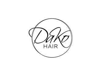 DaKo Hair logo design by moomoo