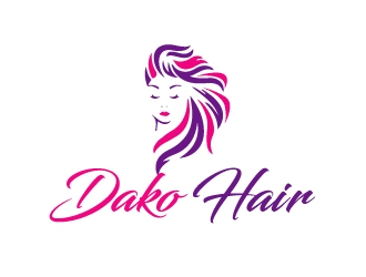 DaKo Hair logo design by AamirKhan