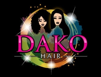 DaKo Hair logo design by AamirKhan