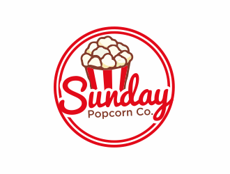 Sunday Popcorn Co. logo design by hidro