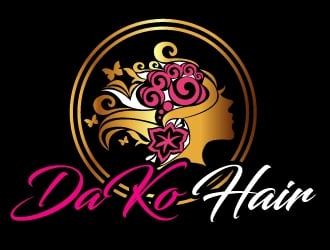 DaKo Hair logo design by AamirKhan