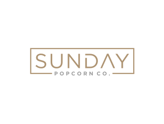 Sunday Popcorn Co. logo design by bricton