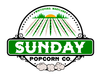 Sunday Popcorn Co. logo design by Ultimatum