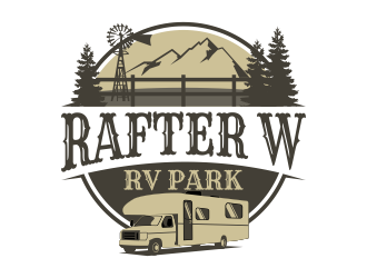 Rafter W RV Park logo design by Kruger