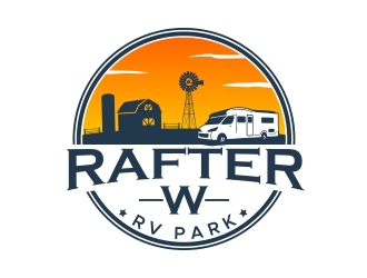 Rafter W RV Park logo design by rizuki