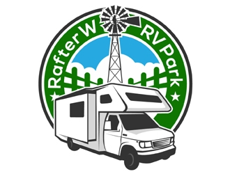 Rafter W RV Park logo design by MAXR