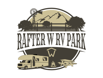 Rafter W RV Park logo design by Kruger