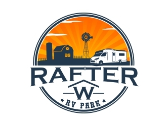 Rafter W RV Park logo design by rizuki