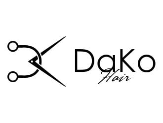 DaKo Hair logo design by boogiewoogie