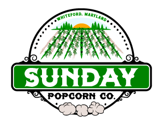 Sunday Popcorn Co. logo design by Ultimatum