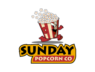 Sunday Popcorn Co. logo design by Kruger