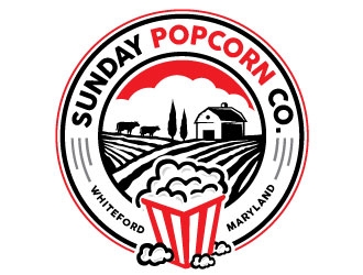 Sunday Popcorn Co. logo design by REDCROW