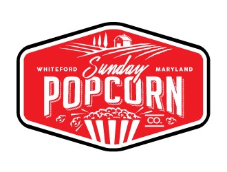 Sunday Popcorn Co. logo design by REDCROW