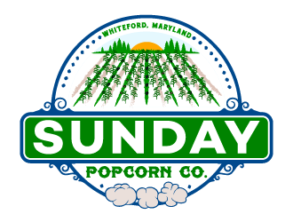 Sunday Popcorn Co. logo design by Ultimatum