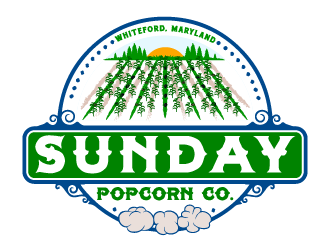 Sunday Popcorn Co. logo design by Ultimatum