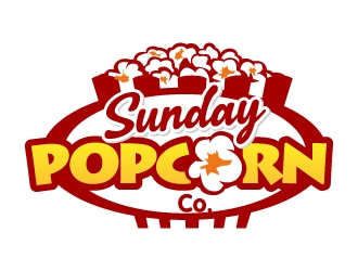 Sunday Popcorn Co. logo design by jaize