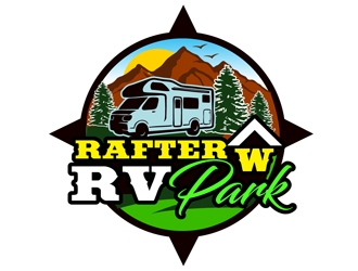 Rafter W RV Park logo design by DreamLogoDesign