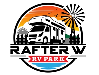 Rafter W RV Park logo design by DreamLogoDesign