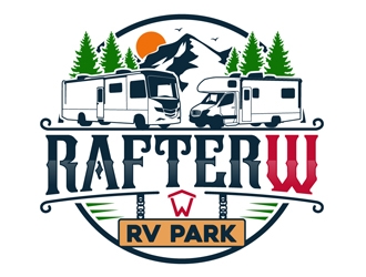 Rafter W RV Park logo design by DreamLogoDesign