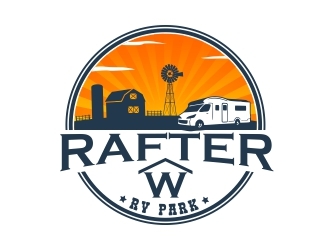 Rafter W RV Park logo design by rizuki