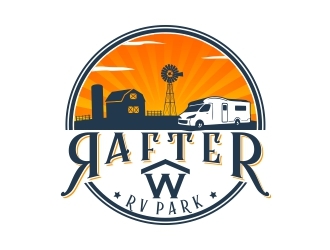 Rafter W RV Park logo design by rizuki