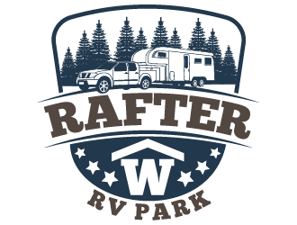 Rafter W RV Park logo design by IanGAB