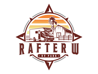 Rafter W RV Park logo design by jm77788