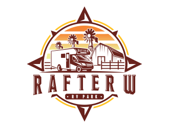 Rafter W RV Park logo design by jm77788