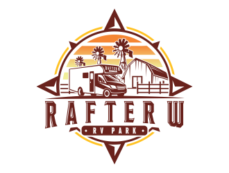 Rafter W RV Park logo design by jm77788