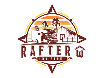 Rafter W RV Park logo design by jm77788